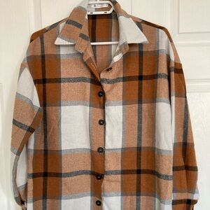 Cupshe Plaid Button-Up Shirt